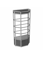 Витрина ТР1фп, 1000×500×2120, ЛДСП, стекло, серая 9529274