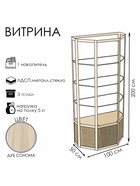 Витрина «ТР1п», 1000×500×2000 мм, ЛДСП, стекло, цвет дуб сонома 9529279