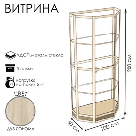 {{photo.Alt || photo.Description || 'Витрина ТР1н, 1000×500×2000, ЛДСП, стекло, цвет дуб сонома'}}