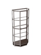 Витрина ТР1н, 1000×500×2000, ЛДСП, стекло, цвет венге  (артикул 9529288)  большой выбор товаров оптом и в розницу по низким ценам с доставкой