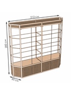 Витрина ТР3фп, 2000×500×2120, ЛДСП, стекло, цвет дуб сонома - Фото 4