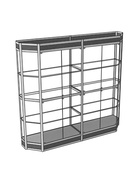 Витрина ТР3фн, 2000×500×2120, ЛДСП, стекло, серая 9529298