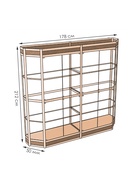 Витрина ТР3фн, 1780×500×2120, ЛДСП, стекло, цвет дуб сонома 9529299