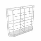 Витрина ТР3н, 2000×500×2000, ЛДСП, стекло, белая - Фото 2