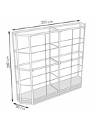 Витрина ТР3н, 2000×500×2000, ЛДСП, стекло, белая - Фото 3