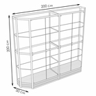 Витрина ТР3н, 2000×500×2000, ЛДСП, стекло, белая - Фото 4