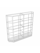 Витрина ТР3н, 2000×500×2000, ЛДСП, стекло, белая - Фото 3