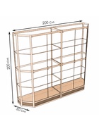 Витрина ТР3н, 2000×500×2000, ЛДСП, стекло, цвет дуб сонома - Фото 5