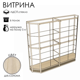 {{photo.Alt || photo.Description || 'Витрина ТР3н, 2000×500×2000, ЛДСП, стекло, цвет дуб сонома'}}