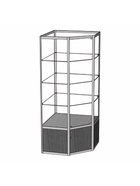 Витрина 07п, 700×700×2000, ЛДСП, стекло, серая 9529306