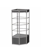 Витрина 07фп, 700×700×2120, ЛДСП, стекло, серая 9529310