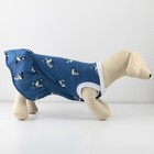 Платье для собак кулирка, XS (ДС 24, ОШ 32-36, ОГ 34-38), Синее - фото 9273205