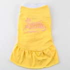 Платье для собак кулирка, М (ДС 30, ОШ 34-38, ОГ 40-44), Желтое - фото 22069101