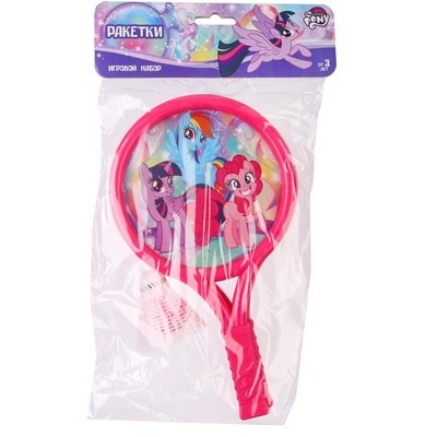 Ракетки 2 шт., воланчик и мячик, My little pony