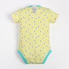 Боди детское, цвет жёлтый, рост 56 см (0-1м) - фото 41453886