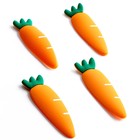 Декор силикон «Морковь» набор 4 шт., размер 1 шт. — 1,6 × 6 × 0,3 см, клеевые подушечки - фото 6834565
