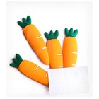 Декор силикон «Морковь» набор 4 шт., размер 1 шт. — 1,6 × 6 × 0,3 см, клеевые подушечки - фото 6834567