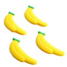 Декор силикон «Бананы» набор 4 шт., размер 1 шт. — 2,5 × 6,5 × 0,3 см, клеевые подушечки - Фото 1