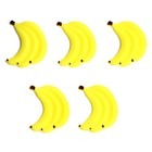 Декор силикон «Бананы» набор 5 шт., размер 1 шт. — 3 × 3,7 × 0,3 см, клеевые подушечки - фото 283119348