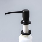 Врезной дозатор для жидкого мыла или средства для мытья посуды, 350 мл, цвет чёрный - Фото 3
