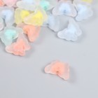 Бусины пластик "Бабочка с цветной серединкой" матовый МИКС 20 гр 1,5х1х0,7 см - Фото 3