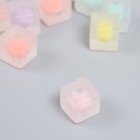Бусины пластик "Кубик с цветной серединкой" матовый МИКС 20 гр d=1,2 см - Фото 3