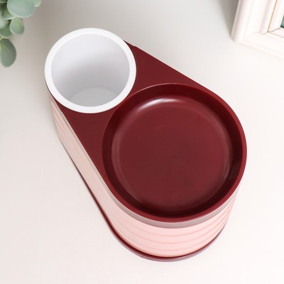 Шкатулка-органайзер для хранения украшений «Капелька. 5 уровней», пластик, розовая, 15.5×9.5×11 см