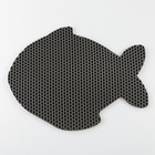 Коврик под миску и лоток «Рыбка», серый, 42х32 см - фото 6834759