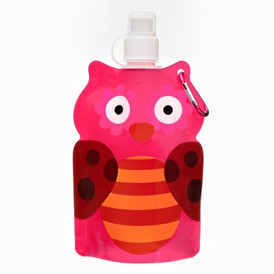 Фляжка для воды, 280 мл, «Совушка», на карабине, 22×12 см