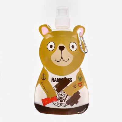 Фляжка для воды, 280 мл, «Мишка», на карабине, 22×12 см