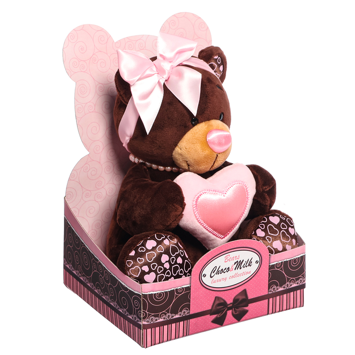 Мягкая игрушка «Медведь Milk с сердцем», 20 см - Фото 1