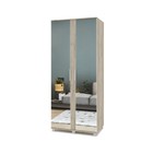 Шкаф 2-х створчатый с 2мя зеркалами Пандора П23 900х520х2100 Серый дуб/белый - Фото 1