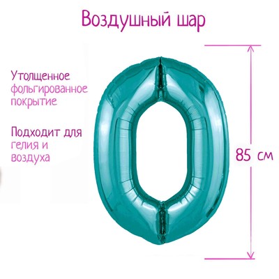 Воздушный шар фольгированный 40" «Цифра 0»