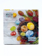 Пасхальные салфетки бумажные New Line Fresco «Яйца, Тюльпаны», 2 слоя, 33×33 см, 20 шт. - Фото 2