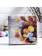 Пасхальные салфетки бумажные New Line Fresco «Яйца, Тюльпаны», 2 слоя, 33×33 см, 20 шт. - Фото 4