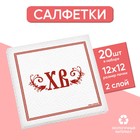 Салфетки бумажные однослойные «Светлой Пасхи», 24 × 24 см, в наборе 20 шт. 9527355 - фото 10321891