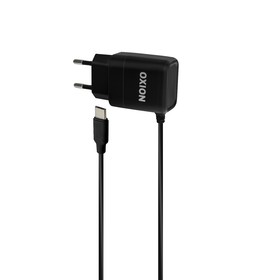 Сетевое зарядное устройство OXION OX-QC501BK, 2 А, кабель microUSB, 1 м, черное 9517600