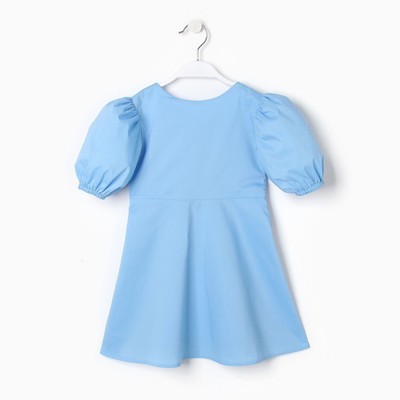 Платье для девочки MINAKU: Cotton collection, однотонное, голубое, рост 152 см