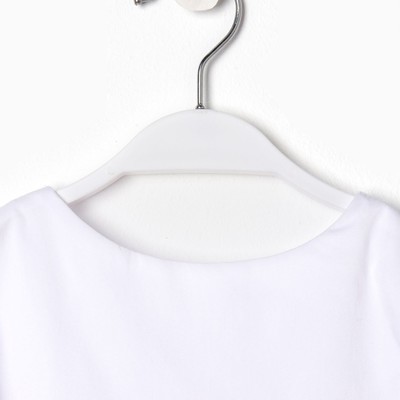 Платье для девочки MINAKU: Cotton collection, однотонное, белое, рост 146 см