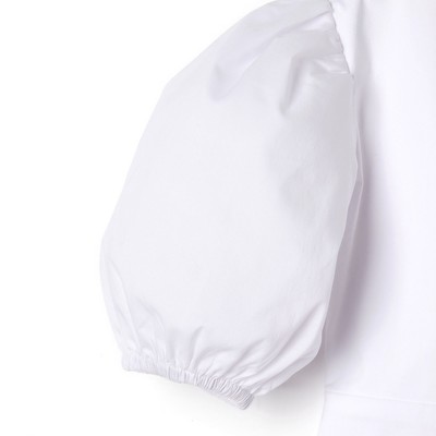Платье для девочки MINAKU: Cotton collection, однотонное, белое, рост 146 см
