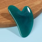 Массажёр гуаша «Сердце», 8,5 × 5,5 см, цвет изумрудный - Фото 4