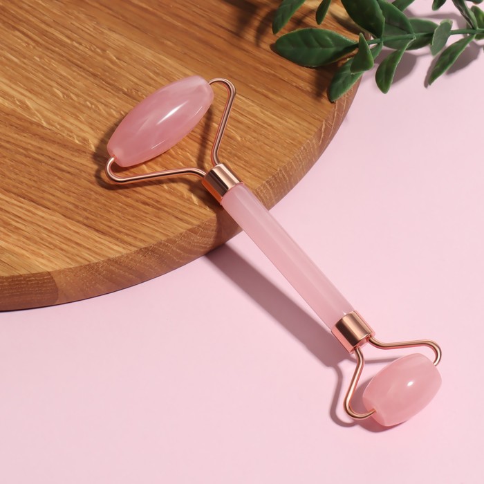 Массажёр для лица и зоны декольте, 14,5 × 6 см, PVC-коробка, цвет розовый 33690