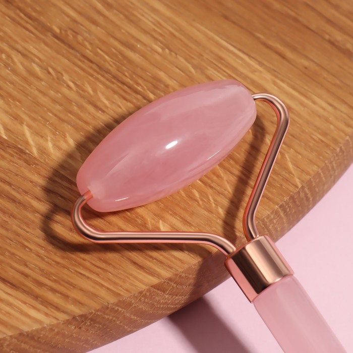 Массажёр для лица и зоны декольте, 14,5 × 6 см, PVC-коробка, цвет розовый 33690