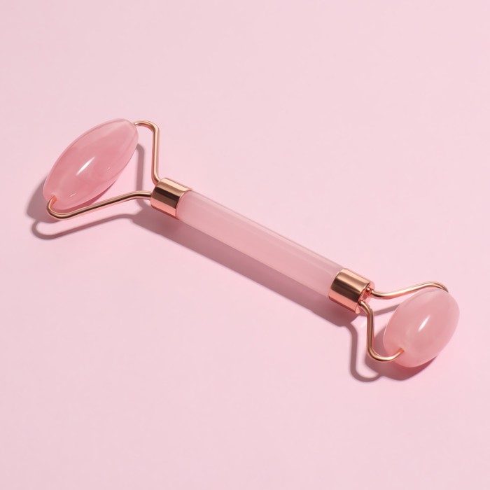 Массажёр для лица и зоны декольте, 14,5 × 6 см, PVC-коробка, цвет розовый 33690