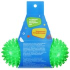 Мяч массажный ONLYTOP «Котик», двойной, цвет зелёный - фото 22071675