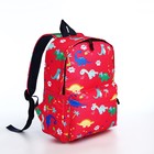 Рюкзак на молнии, наружный карман, цвет красный - фото 108751472