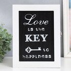 Ключница дерево 6 крючков "Любовь - это ключ к счастью" 20х5,3х26 см - фото 6835630