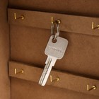 Ключница дерево 6 крючков "Бабочка в шестиграннике" 19,8х6х25 см - фото 42010241