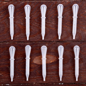 Пипетка для опытов и творчества 1.5 мл, набор 10 шт., размер 1 шт. — 1.4×7.9 см