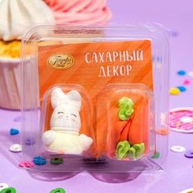 Набор сахарных фигурок "Заяц с морковкой", 15 г 9496418